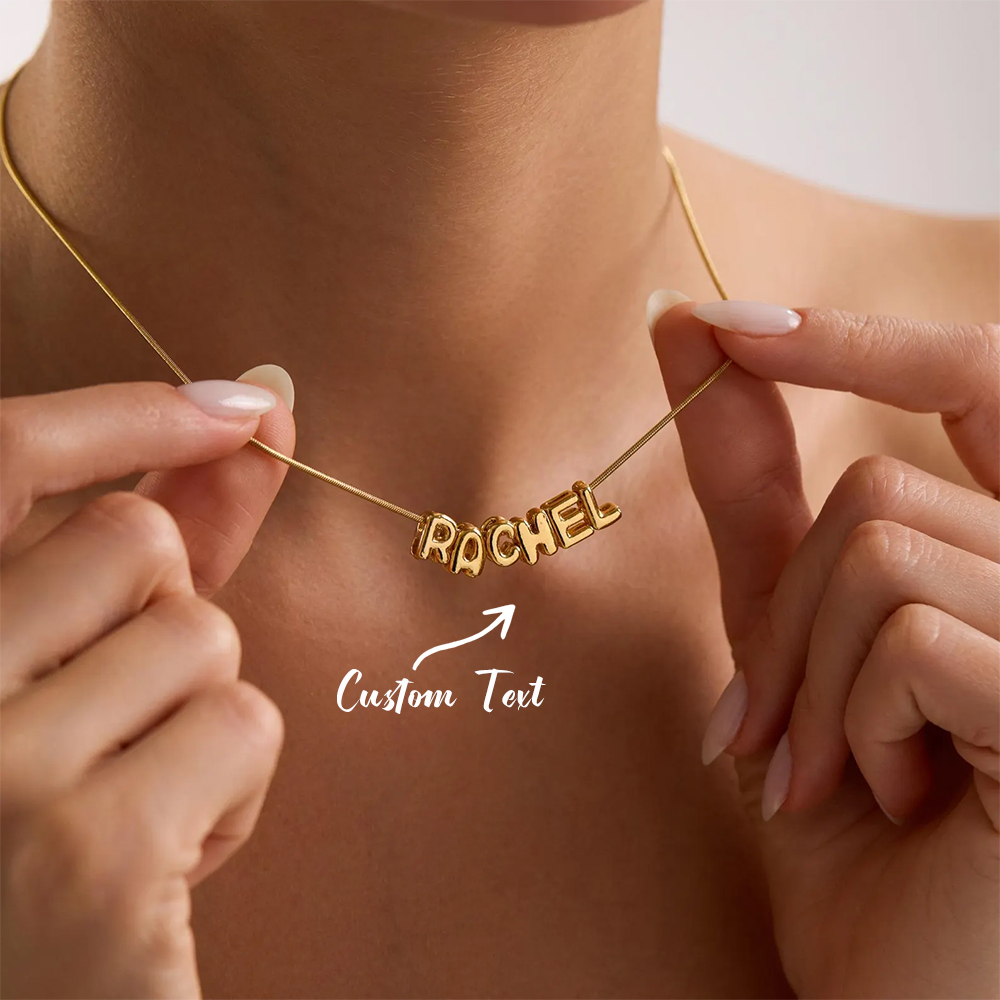 Custom Name Necklace Stainless Steel - Collar con nombre inicial personalizado en