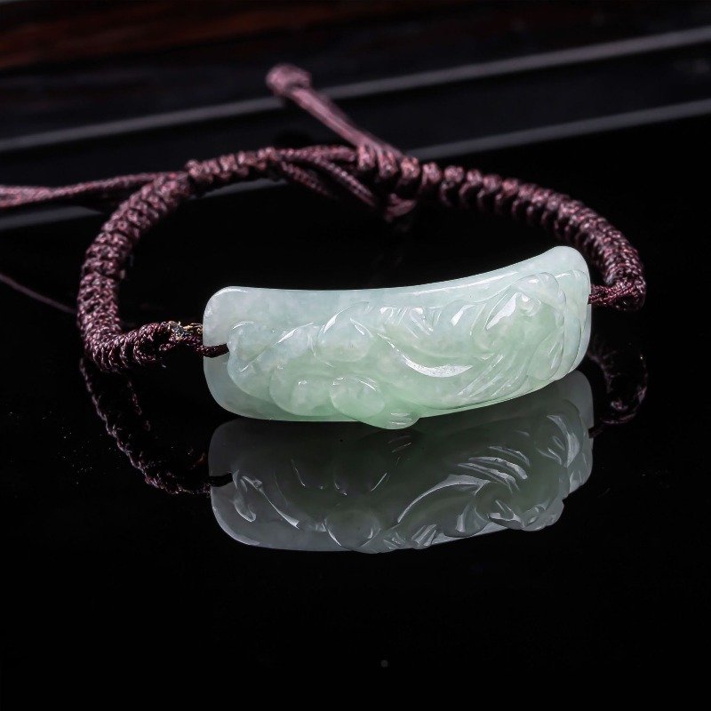 Bracelets - Pulsera de Jadeíta Birmana Pixiu Tallada