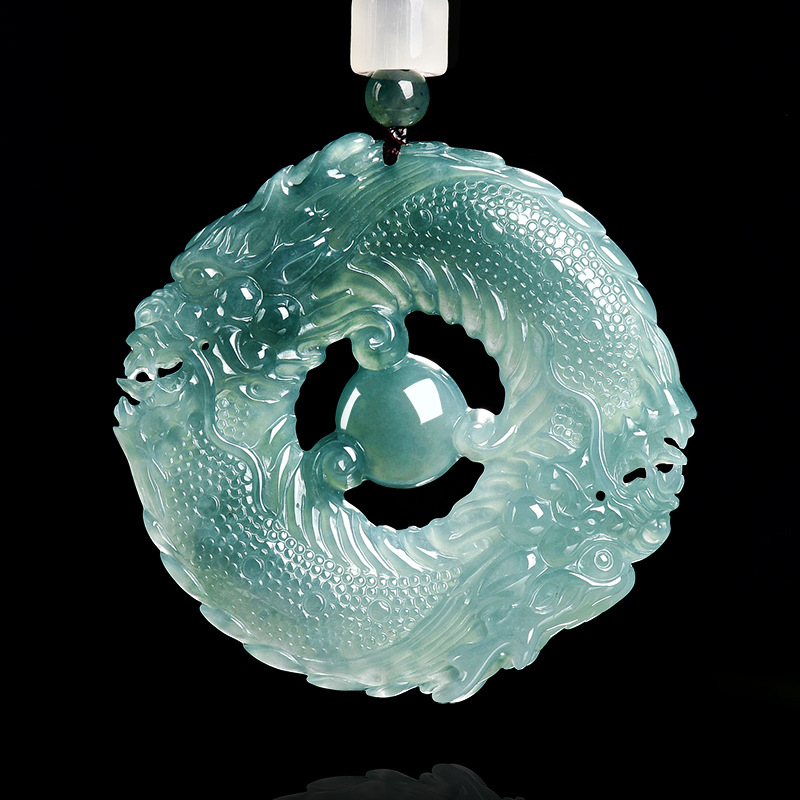 Necklaces - Colgante de Jadeíta Natural con Doble