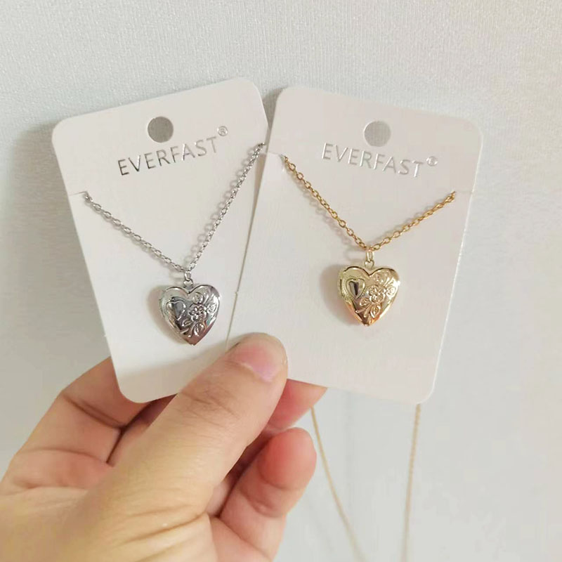 Heart Locket Necklace Photo - 1 unidad de colgante con marco
