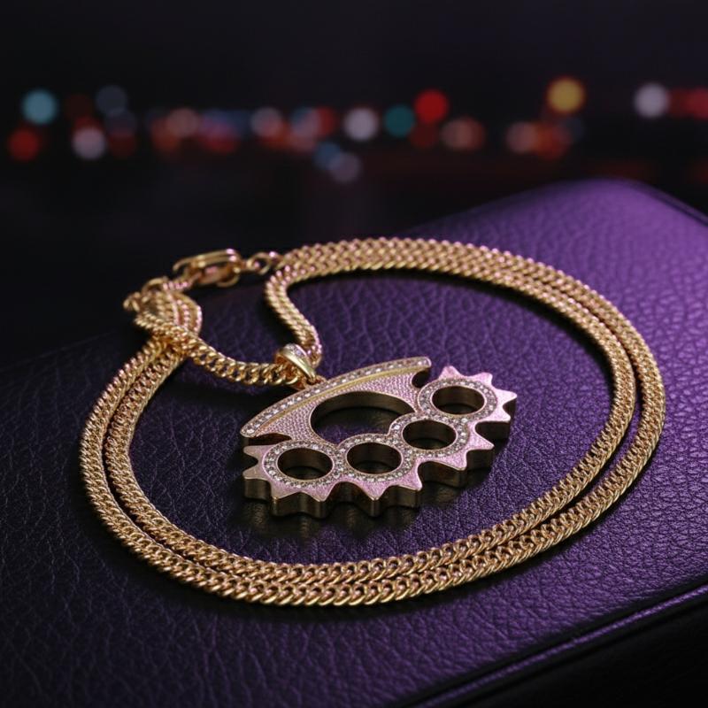 Layered Pendant Necklace Aesthetic - Collar con Colgante de Acero Inoxidable