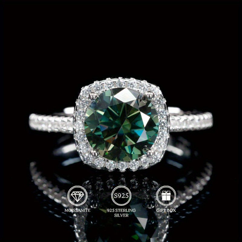 Moissanite Engagement Ring 1 Carat - Anillo de Compromiso Elegante de Plata
