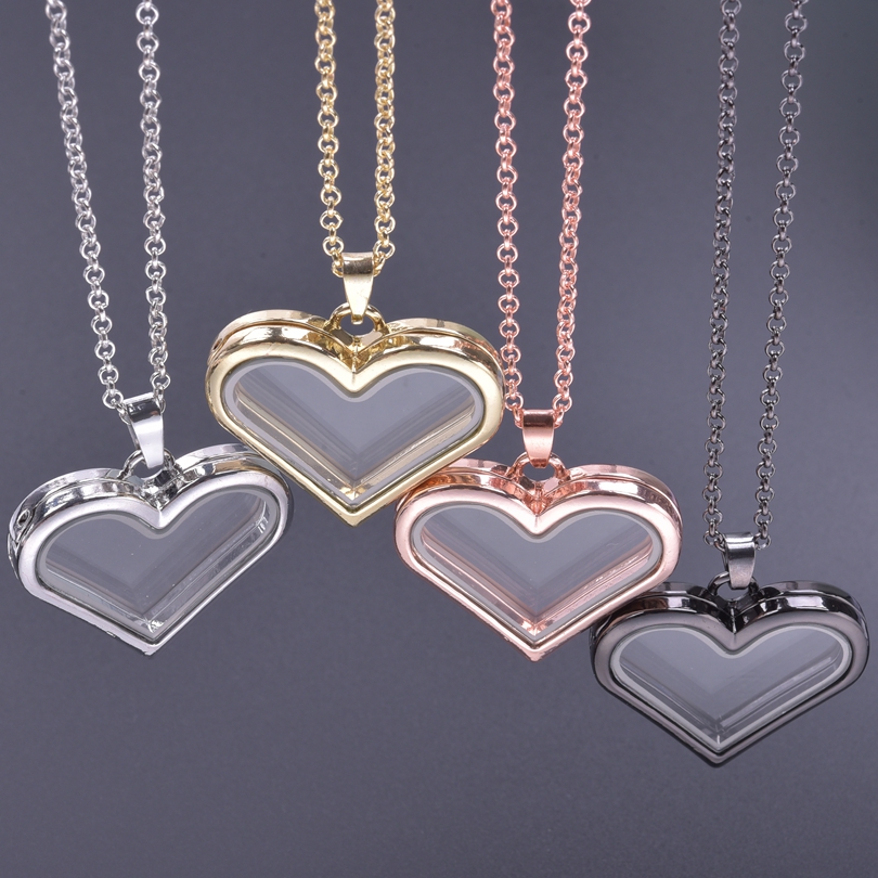 Heart Locket Necklace Photo - 1 unidad Y2K chica dulce amor