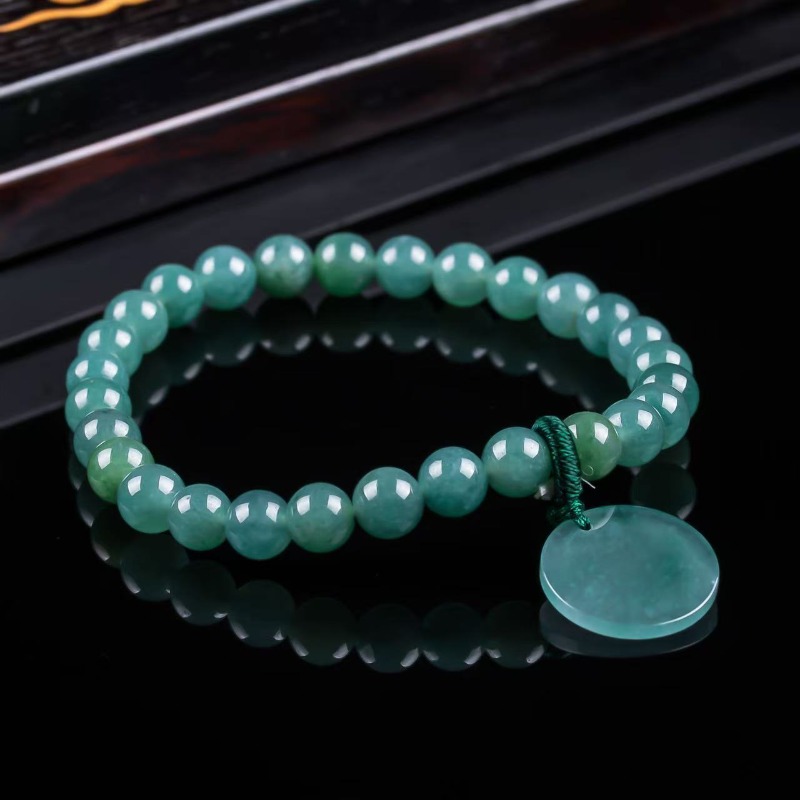 Bracelets - Pulsera de Jadeíta Natural Azul Agua