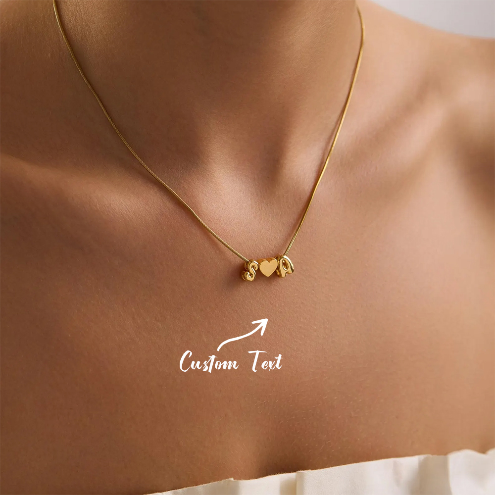 Custom Name Necklace Stainless Steel - Collar Personalizado con Dos Iniciales en