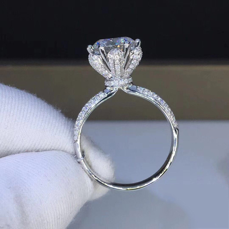 Moissanite Engagement Ring 1 Carat - Anillo de Morganita con Diamante Cultivado