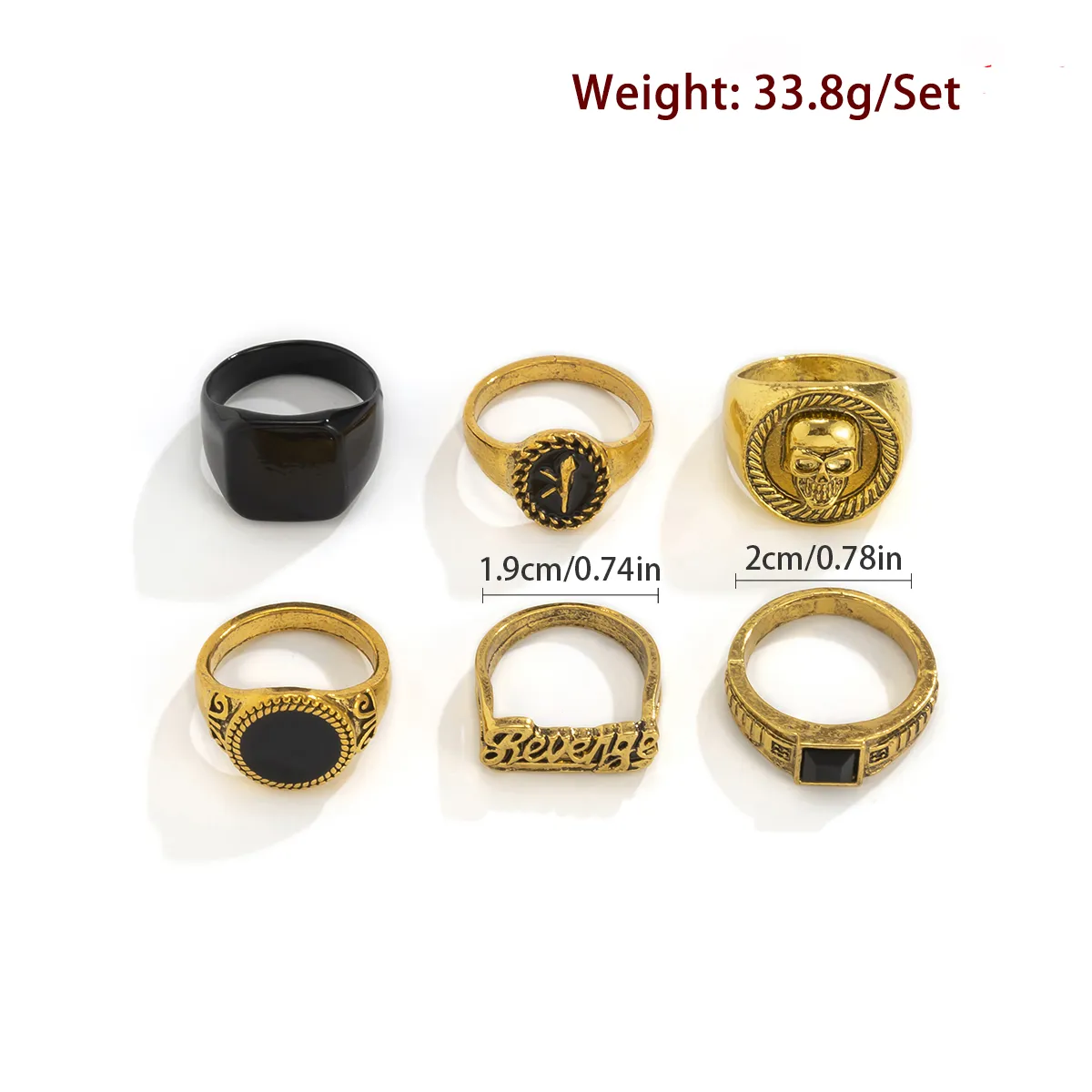 Juego de anillos de Color plat - Vintage Punk Knuckle Rings Set reseña y precio