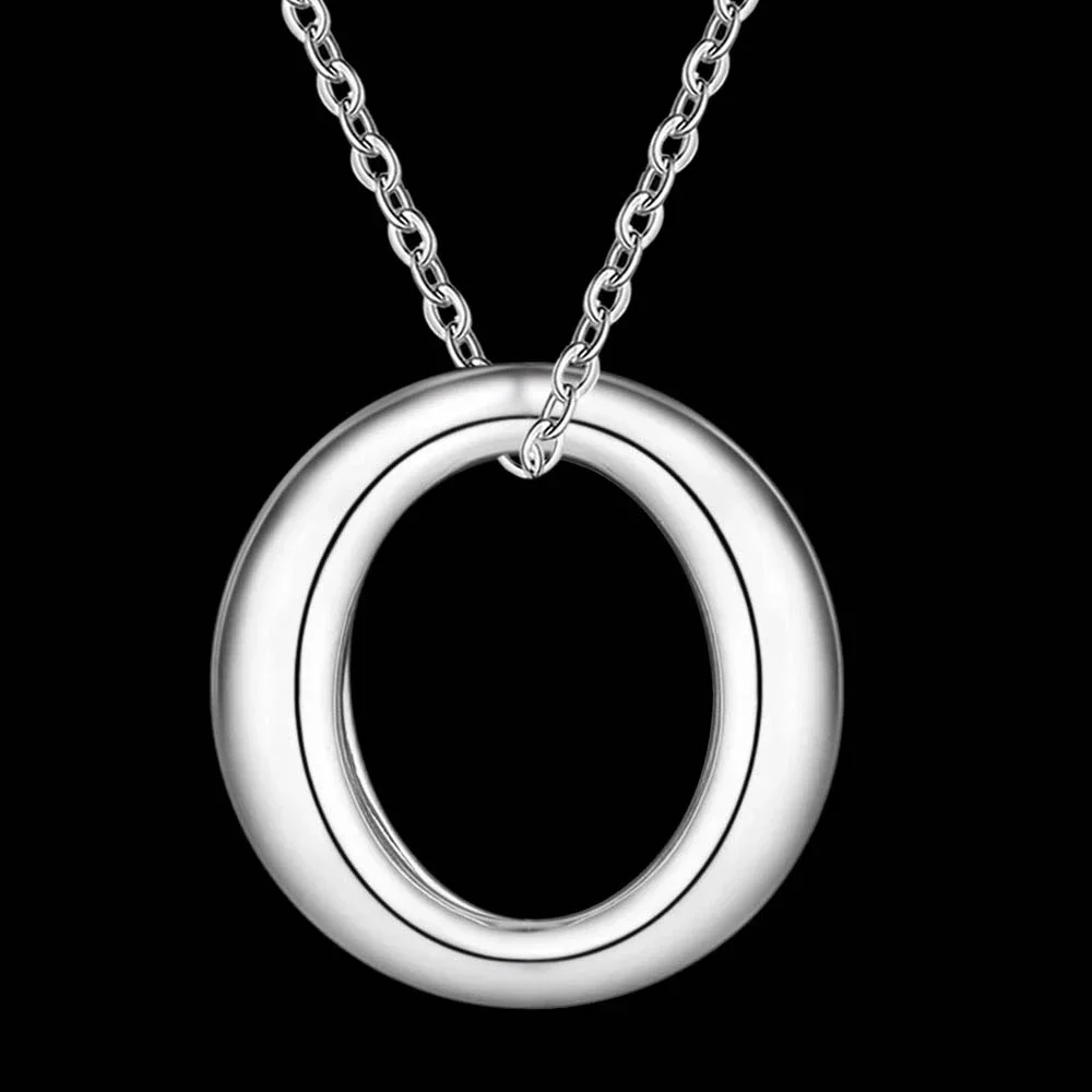 Collar con colgante redondo si - 925 Sterling Silver Chain Necklace Men reseña y precio
