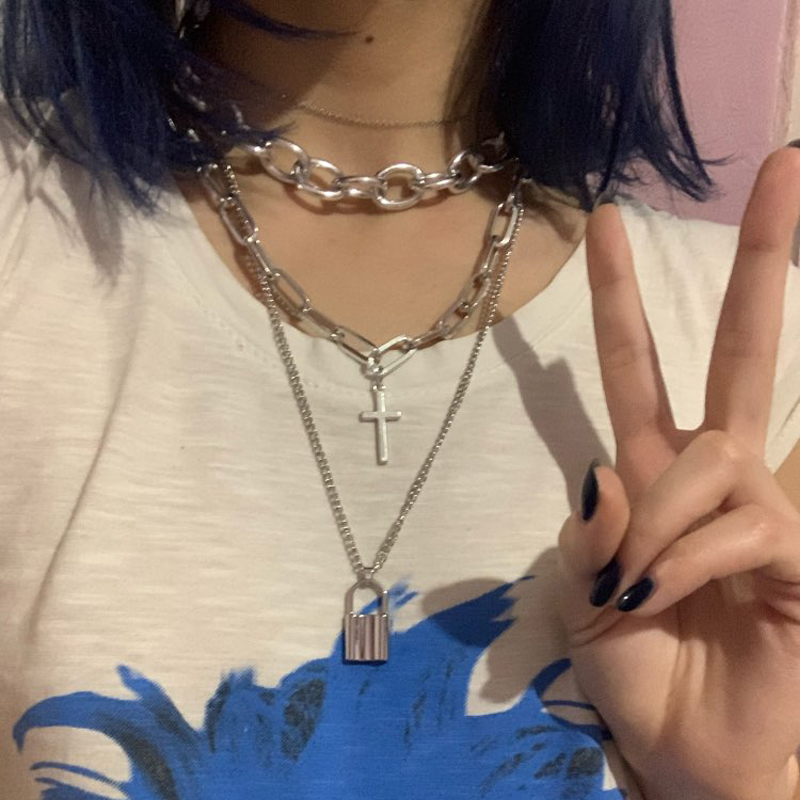 FNQUFUJ, joyería estética grun - Layered Pendant Necklace Aesthetic reseña y precio