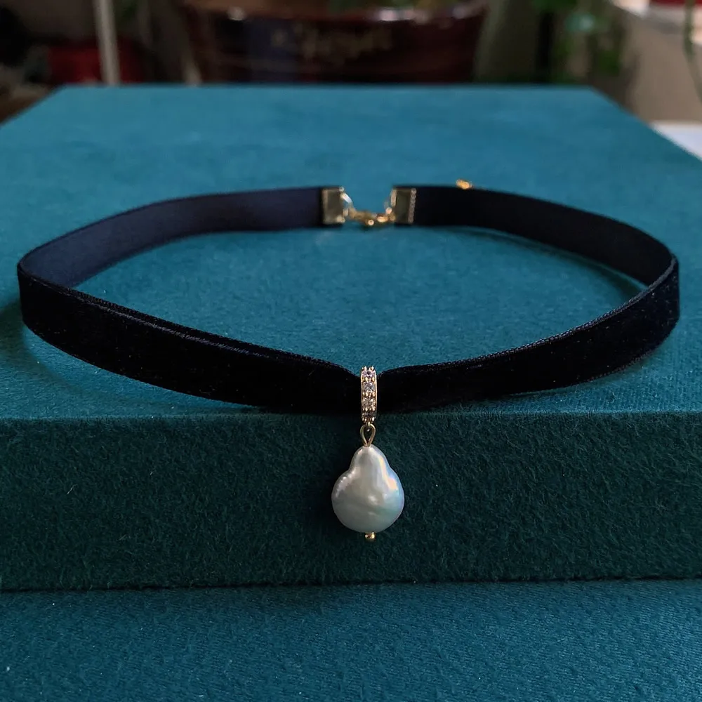 Gargantilla de cinta de tercio - Pearl Choker Necklace Vintage reseña y precio
