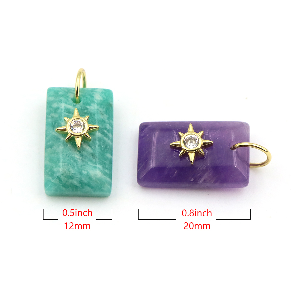 Colgante de Piedra Natural con - Crystal Pendant Necklace Natural Stone reseña y precio