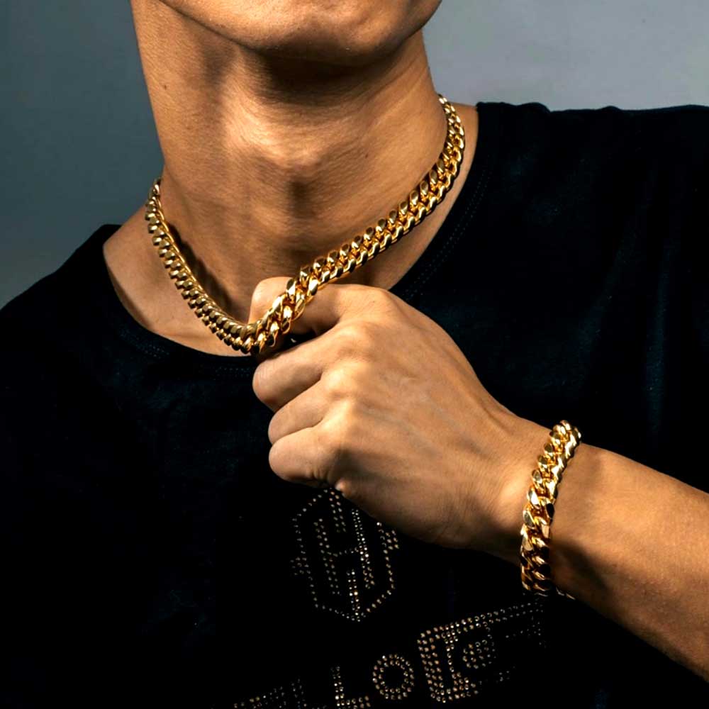 Gargantilla de cadena de eslab - Cuban Link Chain 12Mm reseña y precio