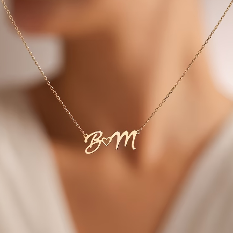 Collares con nombre personaliz - Custom Name Necklace Stainless Steel reseña y precio