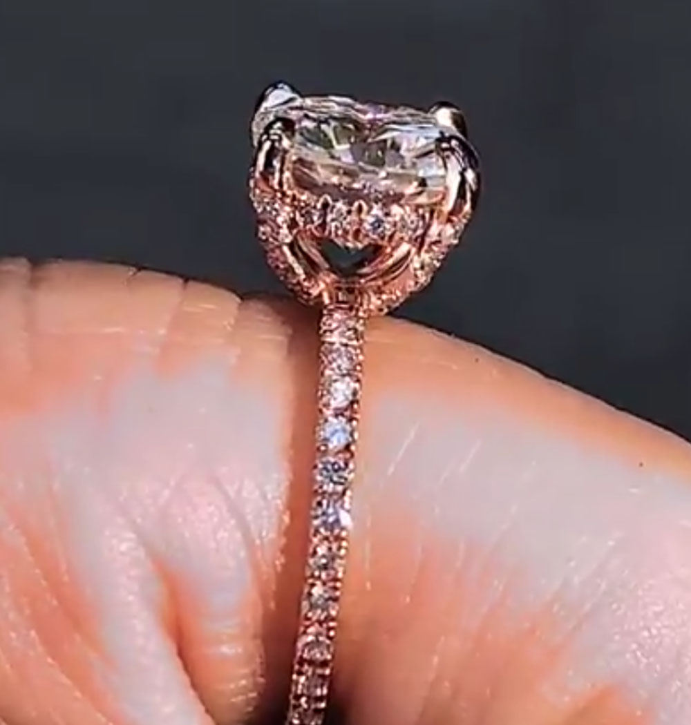 Anillo de compromiso personali - Moissanite Engagement Ring 1 Carat reseña y precio