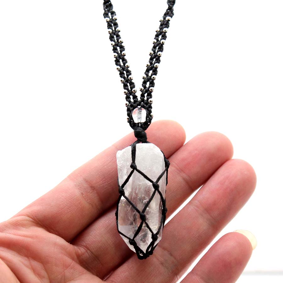 Collar con colgante de piedra  - Crystal Pendant Necklace Natural Stone reseña y precio