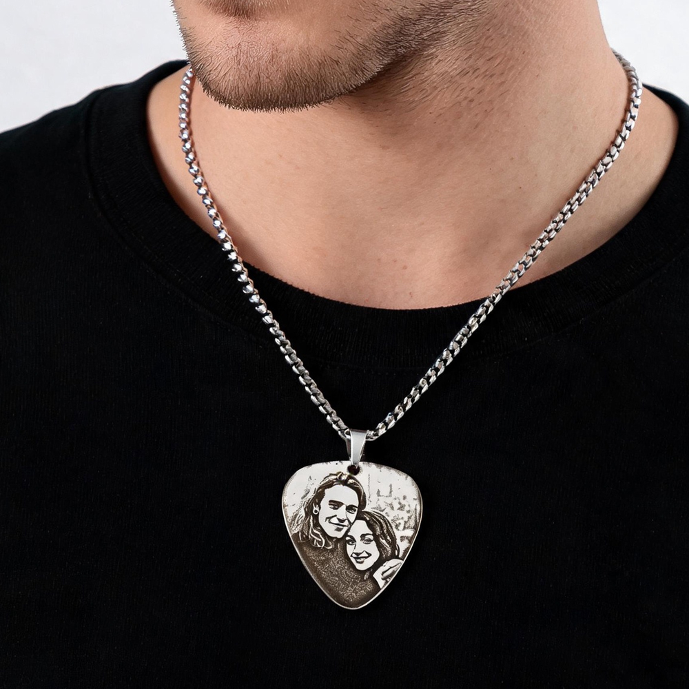 Collar con colgante de imagen  - Custom Name Necklace Stainless Steel reseña y precio
