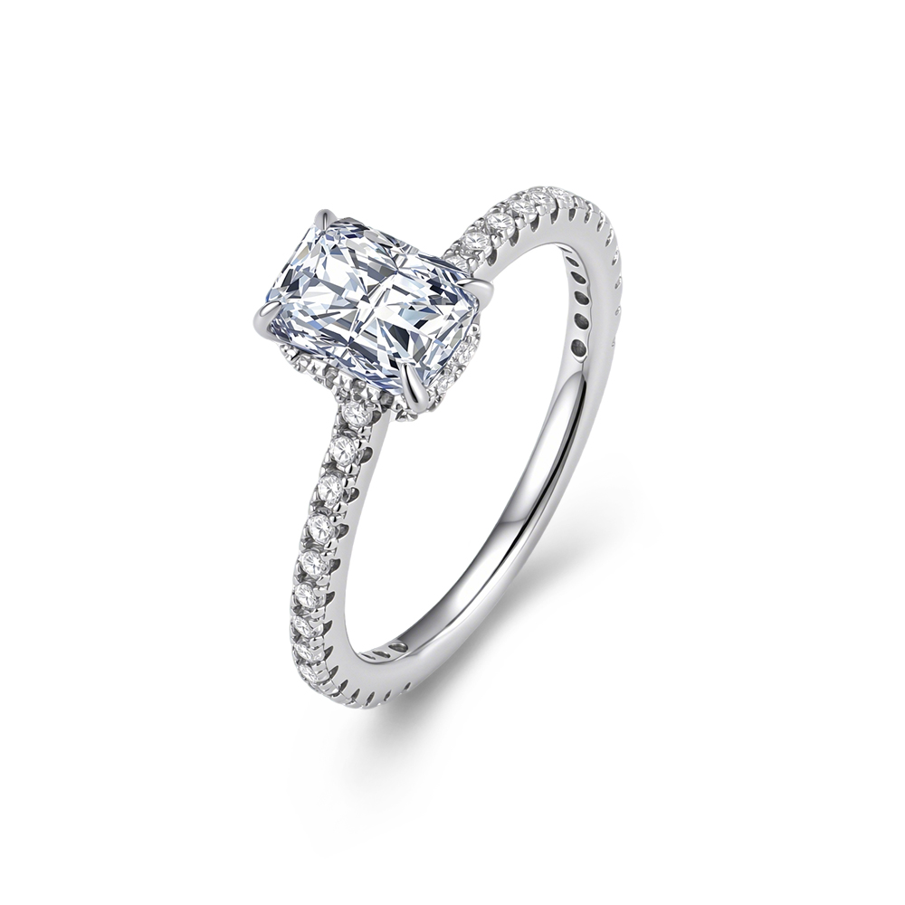 Anillo de Compromiso y Boda de - Moissanite Engagement Ring 1 Carat reseña y precio