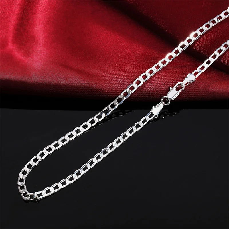 Collar de plata de ley 925 par - Cuban Link Chain 12Mm reseña y precio