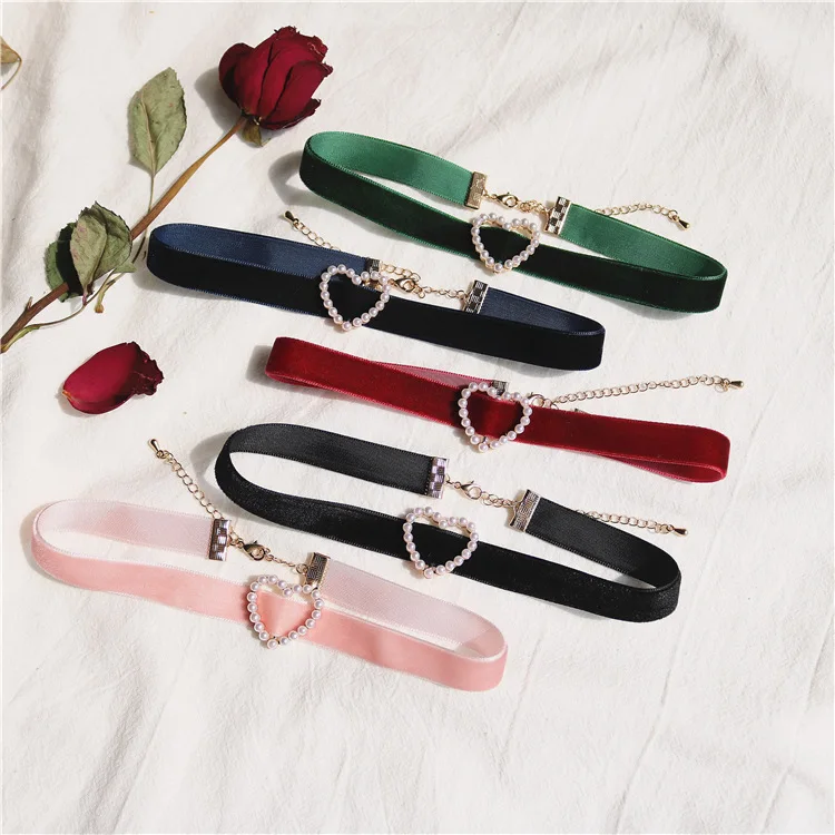Gargantillas de terciopelo con - Pearl Choker Necklace Vintage reseña y precio
