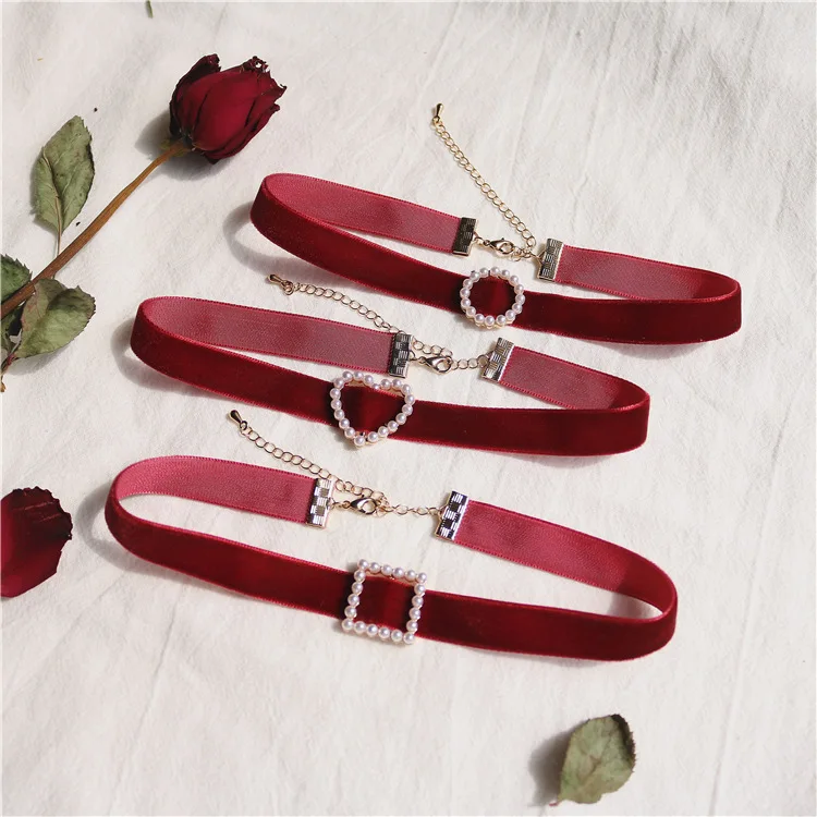 Gargantillas de terciopelo con - Pearl Choker Necklace Vintage reseña y precio