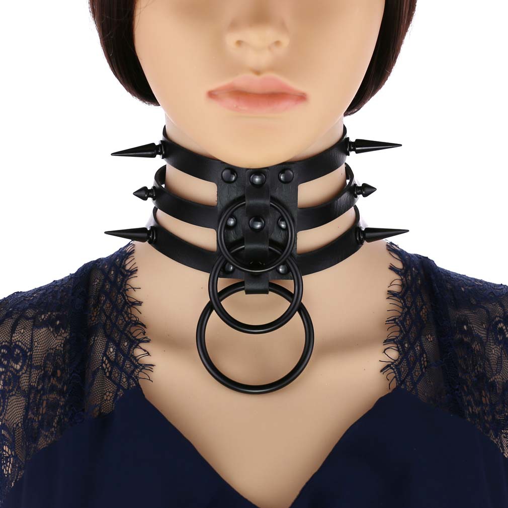 Gargantilla de Bondage de cuer - Goth Punk Spike Choker reseña y precio