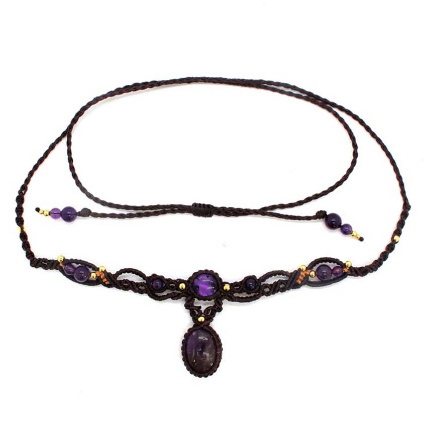 Collar con colgante de piedra  - Crystal Pendant Necklace Natural Stone reseña y precio