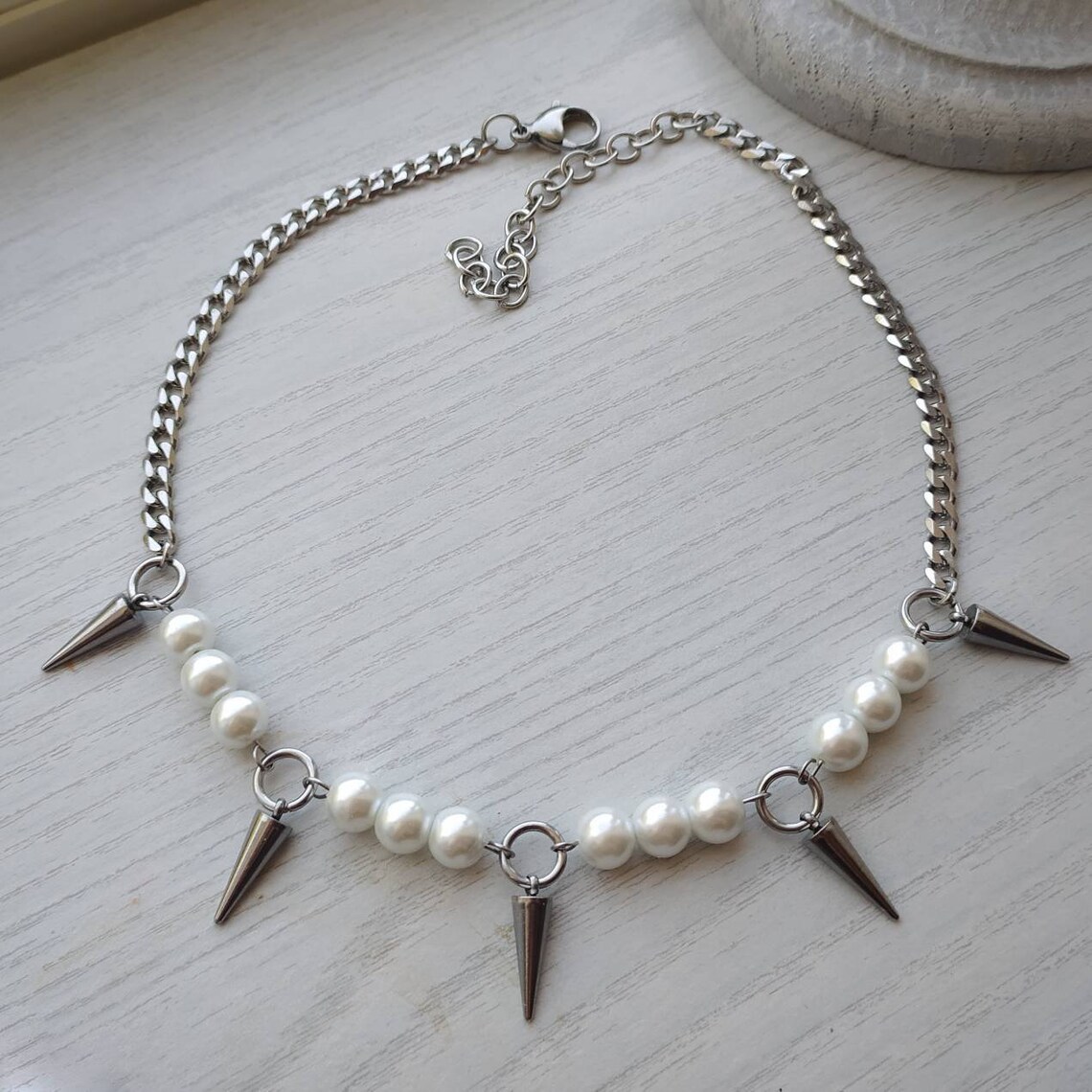 Egirl-collar con punta de perl - Goth Punk Spike Choker reseña y precio