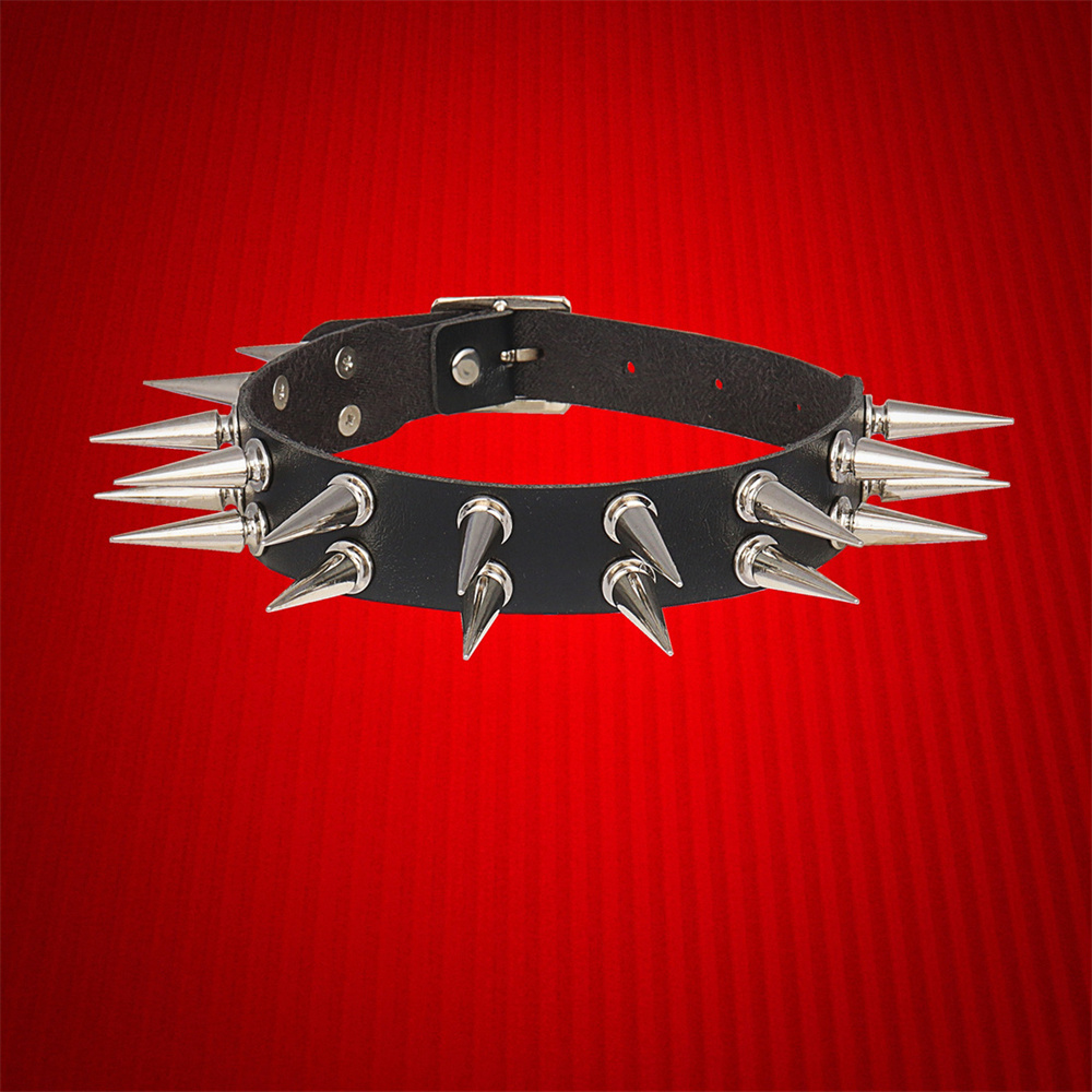 Gargantilla larga con pinchos  - Goth Punk Spike Choker reseña y precio