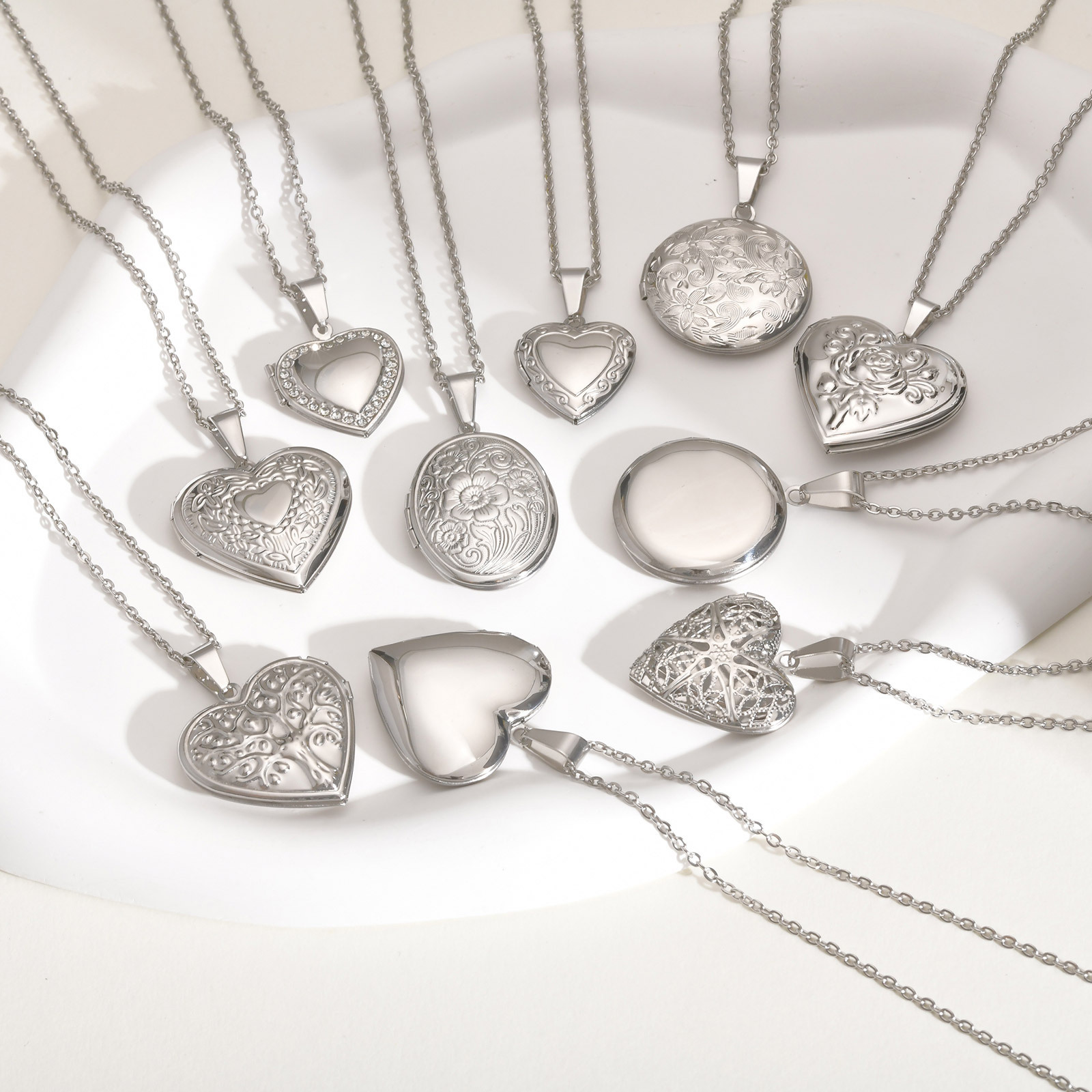 Vnox-collares con colgante de  - Heart Locket Necklace Photo reseña y precio