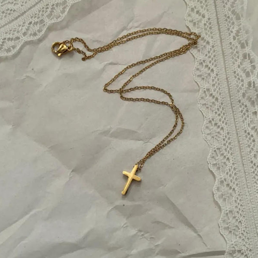 Exquisito collar con cruz de o - Cross Pendant Necklace Gold reseña y precio