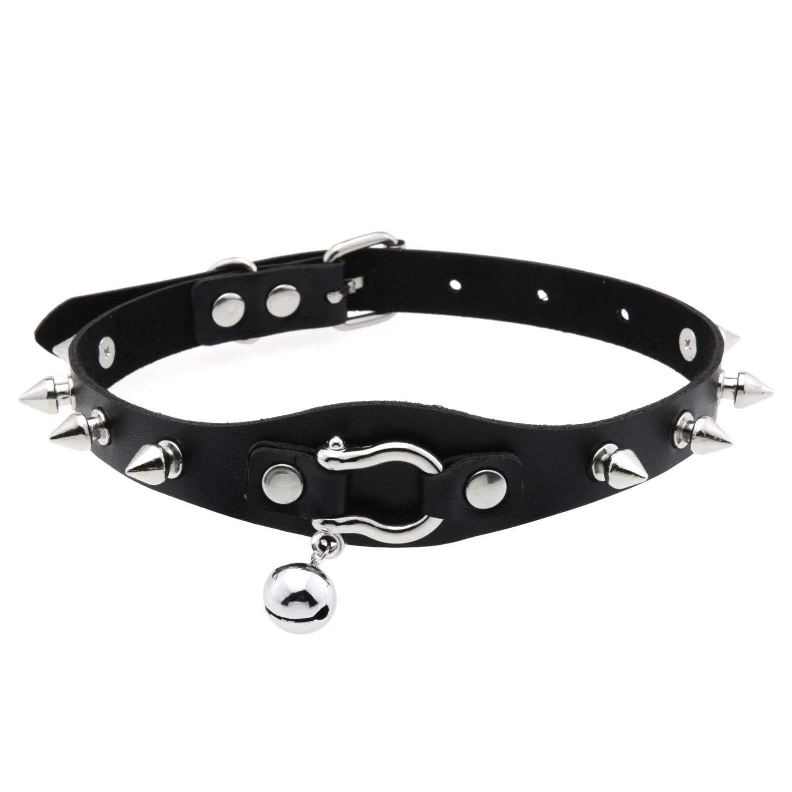 Gargantilla con punta negra, C - Goth Punk Spike Choker reseña y precio