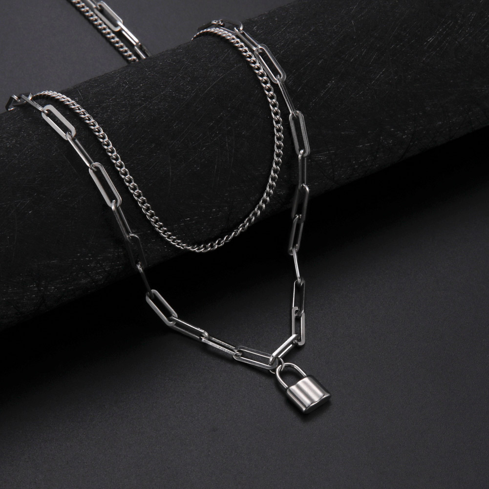 Unift Colgante de candado esté - Layered Pendant Necklace Aesthetic reseña y precio
