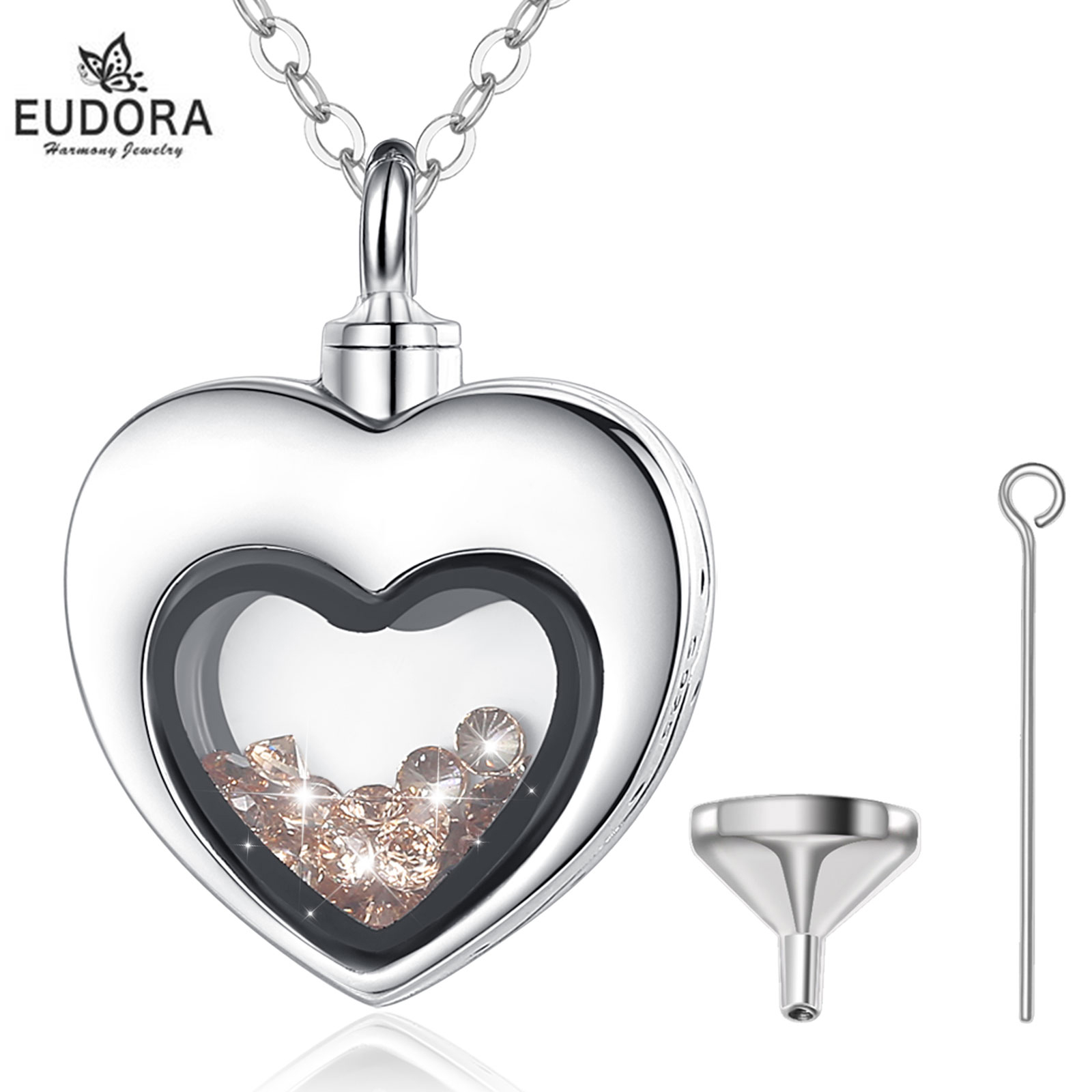 Eudora, medallón de corazón de - Heart Locket Necklace Photo reseña y precio