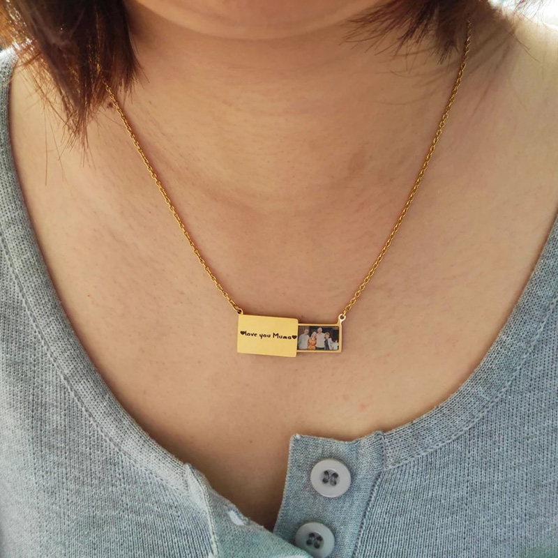 Collar con Medallón de Acero I - Heart Locket Necklace Photo reseña y precio