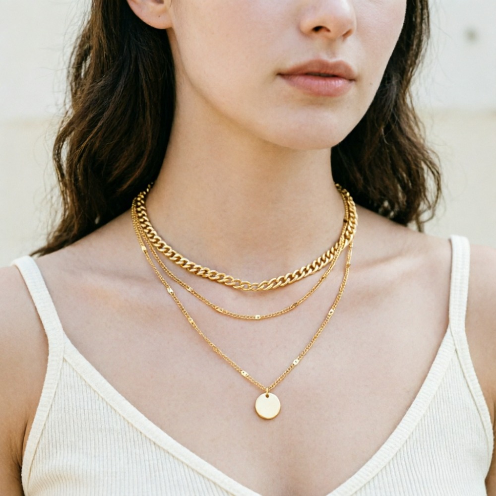 Collares con colgante en capas - Layered Pendant Necklace Aesthetic reseña y precio