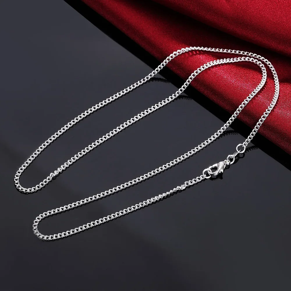 Collar de plata de ley 925 par - 925 Sterling Silver Chain Necklace Men reseña y precio