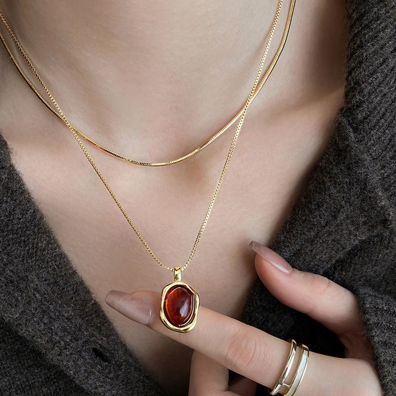 Collares con colgantes de pied - Layered Pendant Necklace Aesthetic reseña y precio