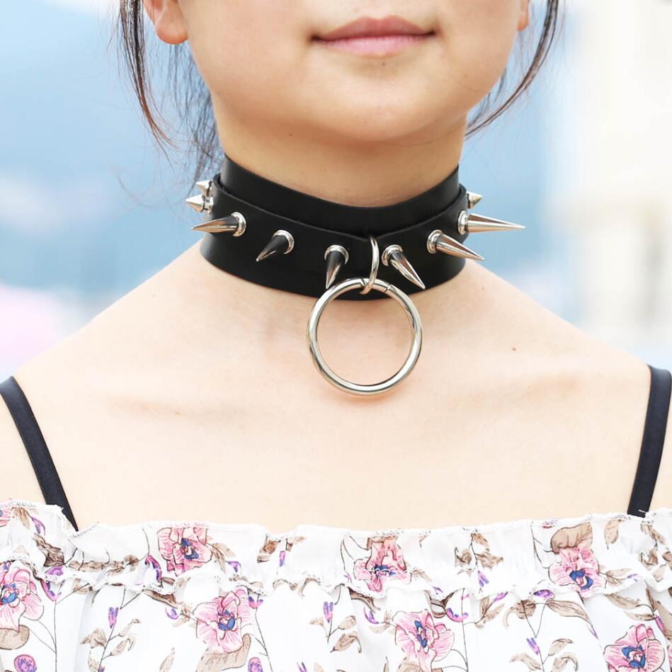 Gargantilla larga con pinchos  - Goth Punk Spike Choker reseña y precio