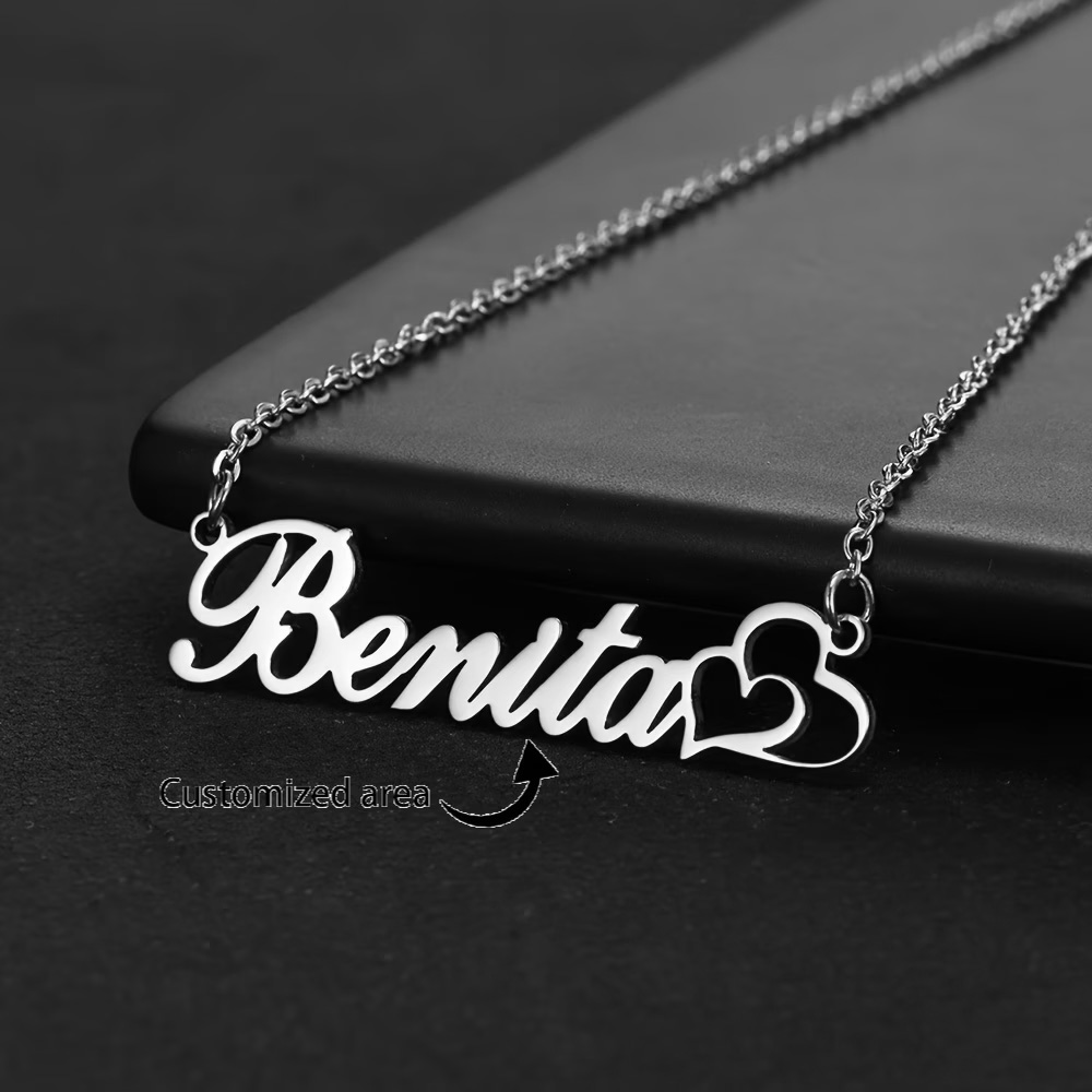 Collar personalizado con doble - Custom Name Necklace Stainless Steel reseña y precio