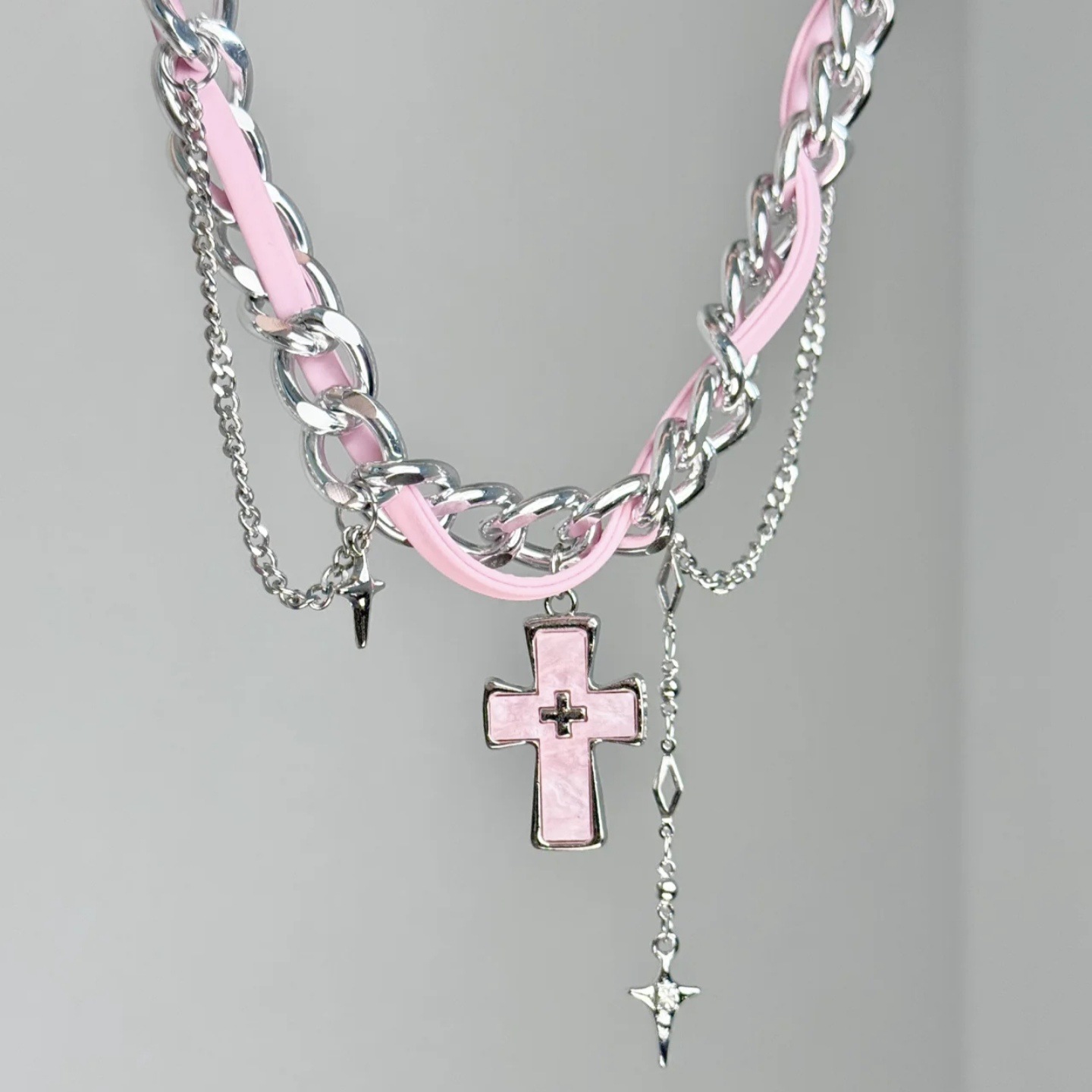 Collar de cadena para clavícul - Layered Pendant Necklace Aesthetic reseña y precio