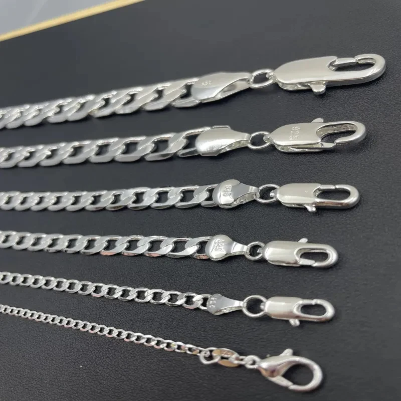Collar de plata de ley 925 par - Cuban Link Chain 12Mm reseña y precio
