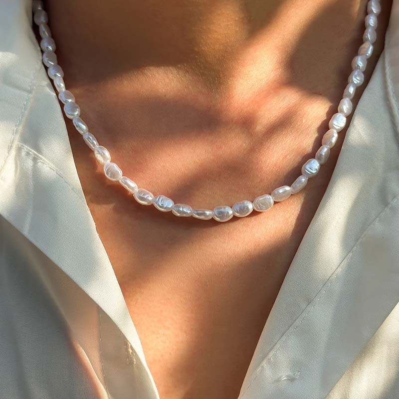 Gargantilla de perlas de imita - Pearl Choker Necklace Vintage reseña y precio