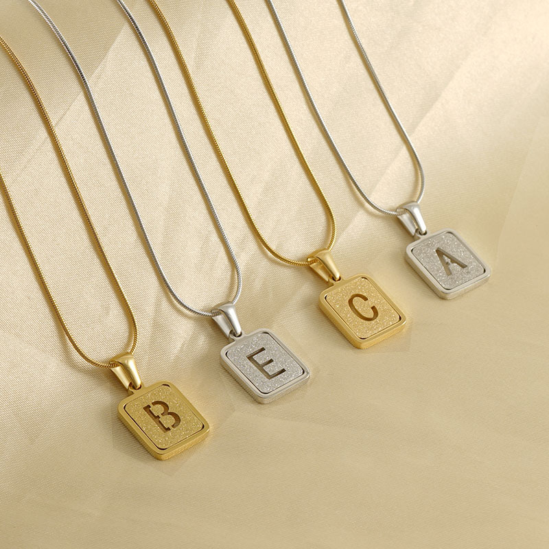 3 unids/bolsa cadenas de alta  - Initial Letter Necklace 18K Gold reseña y precio