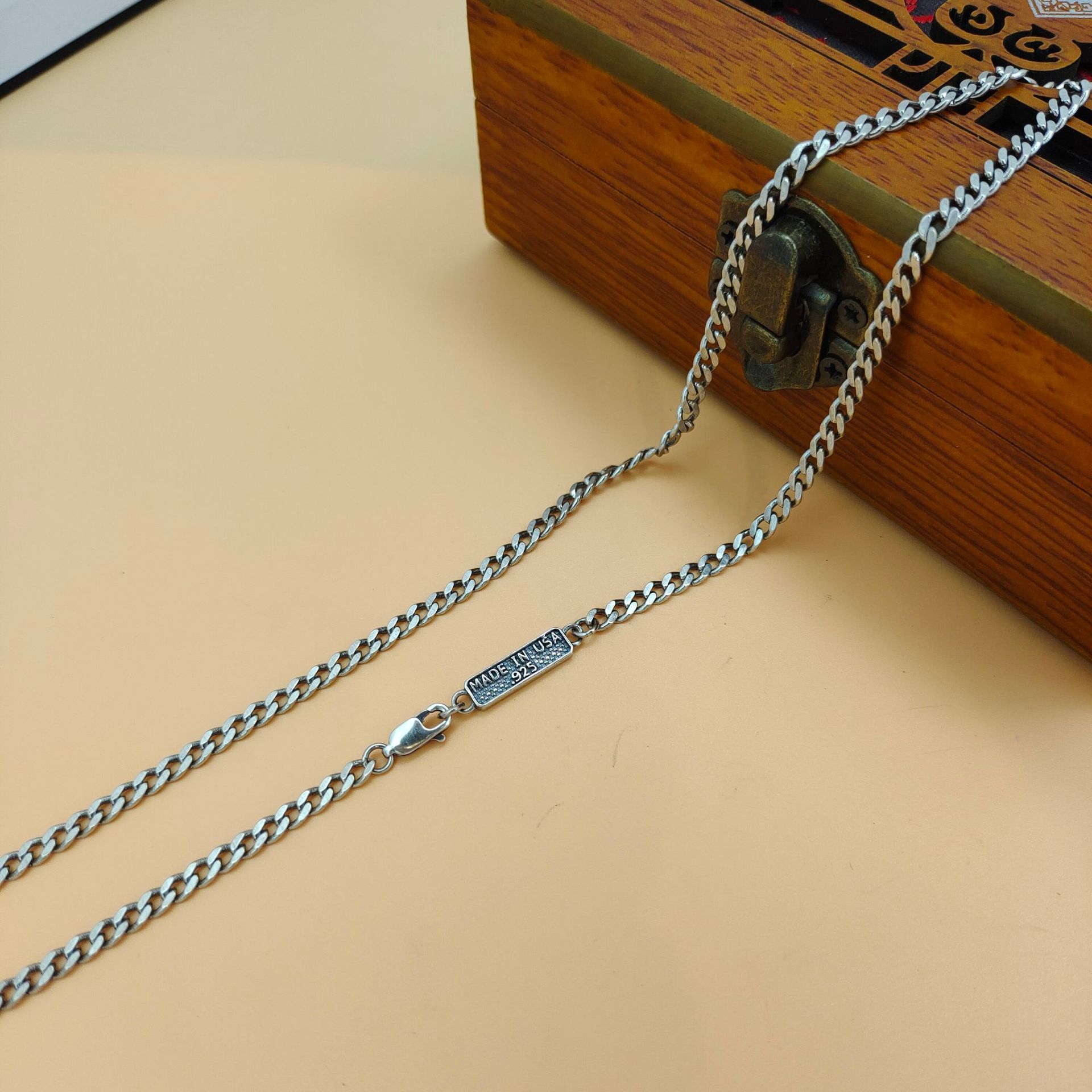 Collar de plata de ley S925, c - 925 Sterling Silver Chain Necklace Men reseña y precio