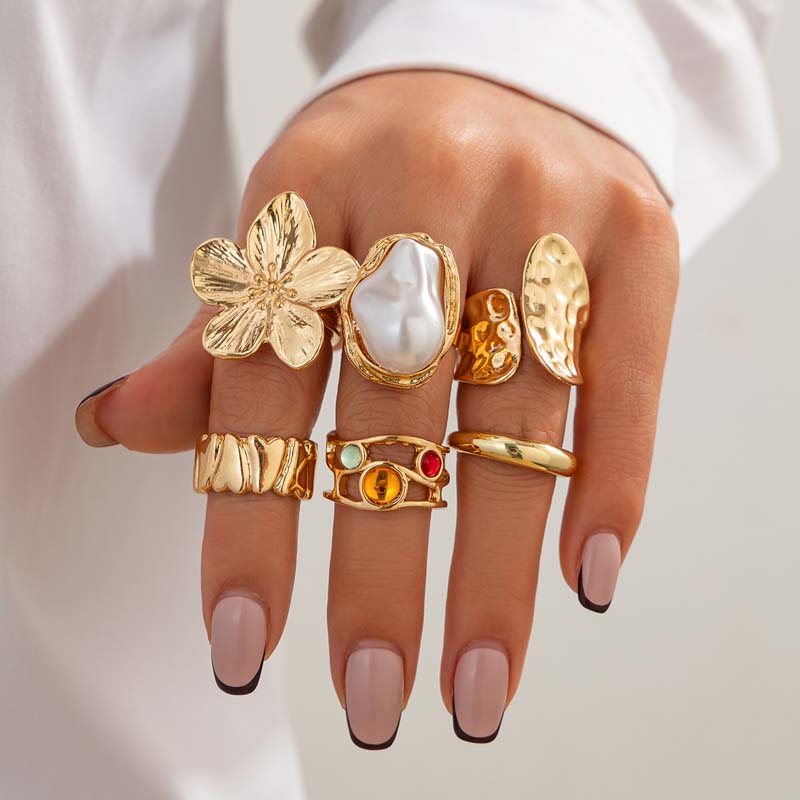 Juego de 6 Anillos de Metal Vi - Vintage Punk Knuckle Rings Set reseña y precio