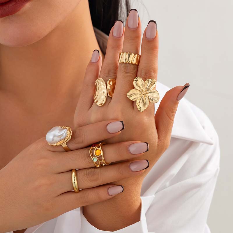 Juego de 6 Anillos de Metal Vi - Vintage Punk Knuckle Rings Set reseña y precio