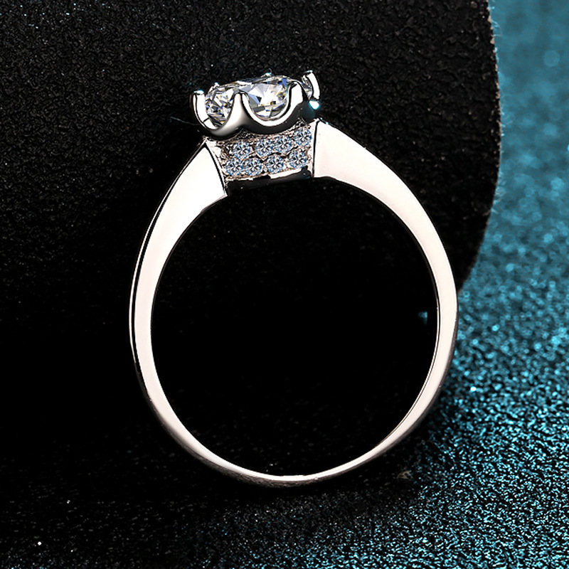 Exquisito Anillo de Platino PT - Moissanite Engagement Ring 1 Carat reseña y precio
