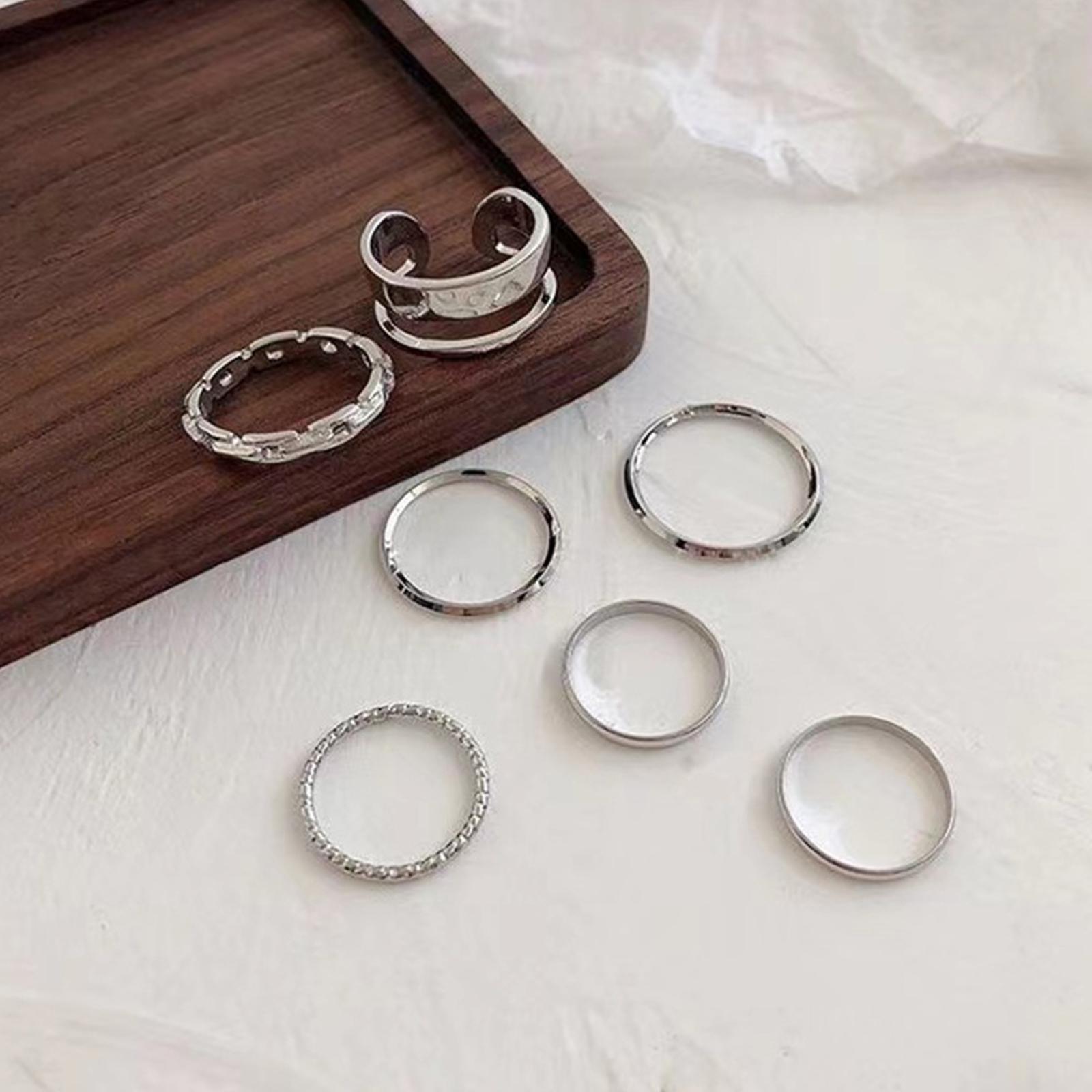Conjunto de anillos de hip hop - Vintage Punk Knuckle Rings Set reseña y precio